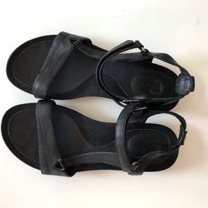 Black Teva sandals